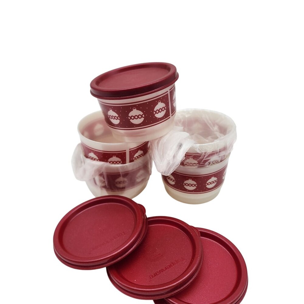 Tupperware snack containers Festive Holiday NEW